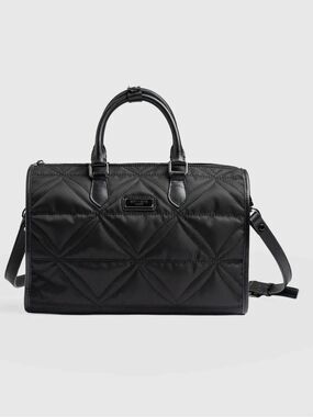 SAINT + SOFIA Quilted Maeve Duffle Bag black NEW with tag